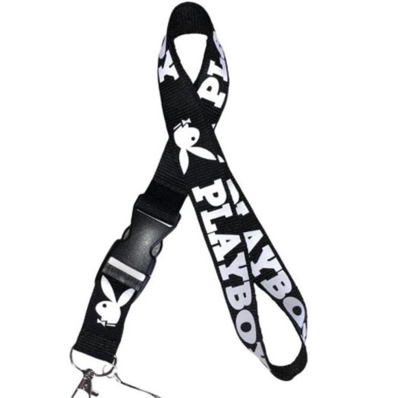 Universal Playboy Lanyard Keychain ID Badge Holder Quick Release Buckle - Picture 3 of 3
